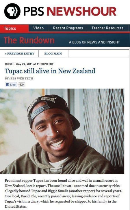 is tupac dead or alive 2011. Pbs Tupac Is Alive Page Is